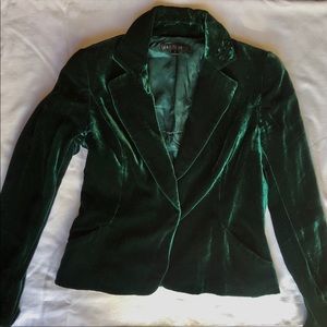 Lafayette 148 green emerald velvet blazer size 2